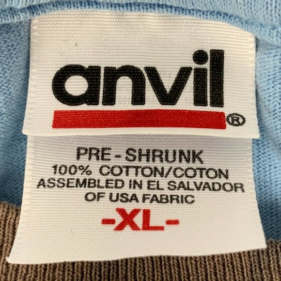 CMC Dodgeball Team Ringer T Shirt Blue Cotton Anvil Graphic Tee XL X-Large - Picture 9 of 10